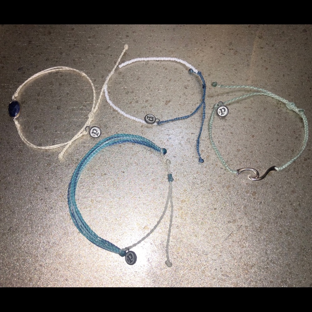 Pura Vida bracelets/anklets 4 pack (Beach Themed)